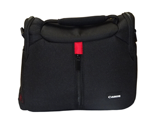 Camera bag by Canon, ideal for DSLR Twin Lens Kits. Size: 22.5 x 12.5 x 20.2cm