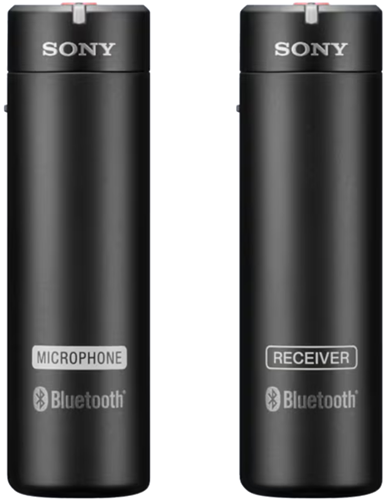 Capture crisp, clear audio up to 50 meters away with your Handycam camcorder and this Bluetooth wireless microphone.
