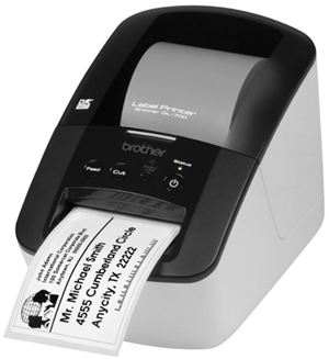 QL700 &#124; Label Printer</br>Functions 	Supporting up to 62mm DK tape</br>Print Speed 	93 Address Labels Per Minute</br>Tape Cutter 	Automatic</br>Tape Type 	DK Tapes</br>Tape Widths (mm) 	Up to 62mm
