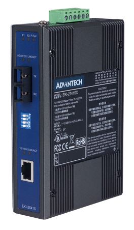 EKI-2541S is designed to convert Ethernet networks to fibre networks by transparently converting Ethernet signals to optic signals. The advantages of fibre optics are wide bandwidth, EMI immunity and long-distance transmissions. Therefore, EKI-2541S is an ideal solution for “fibre to building” applications at central offices or local sites.