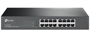 16 10/100/1000Mbps ports provide instant large file transfers
IEEE 802.3x flow control provides reliable data transfers
10K Jumbo frame improves performance of large data transfers
Effective network monitoring via Port Mirroring, Loop Prevention and Cable Diagnostics
Port and tag-based QoS enable smooth latency-sensitive traffic
Abundant VLAN features improve network security via traffic segmentation
IGMP Snooping optimizes multicast applications
Centrally manage all Easy Smart Switches with Easy Smart Configuration Utility
Rack Mount brackets included