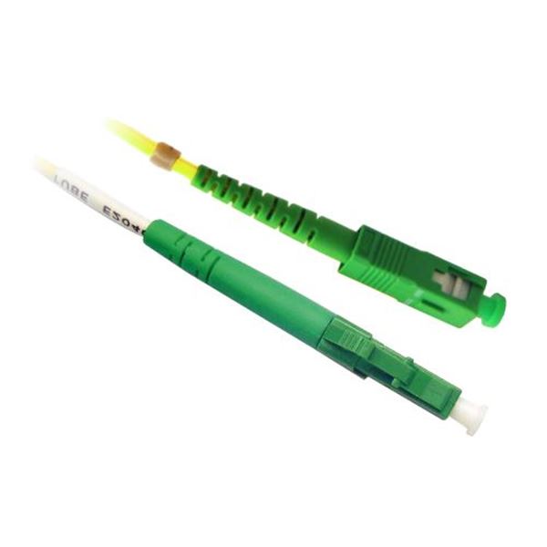 DYNAMIX 2M 9u LCAPC/SCAPC Simplex Single Mode G657A1 Bend Insensitive Fibre Lead. Yellow LSZH Jacket