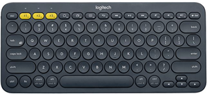 Wireless Compact Keyboard, Bluetooth or Wireless Receiver, Easy-Switch Button, 2x AAA Batteries (Included)