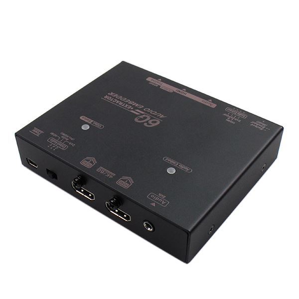 REXTRON 4K HDMI Audio Embedder / Audio Extractor (2 in 1). Allows Users to Mix & Extract Audio Sources. HDMI 2.0, HDCP 2.2 Compliant. Supports Dolby, TrueHD & DTS-HD & CEC Bypass.