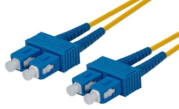 DYNAMIX 0.5M 9u SC/SC Duplex Single Mode G657A1 Bend Insensitive Fibre Lead. Yellow LSZH Jacket
