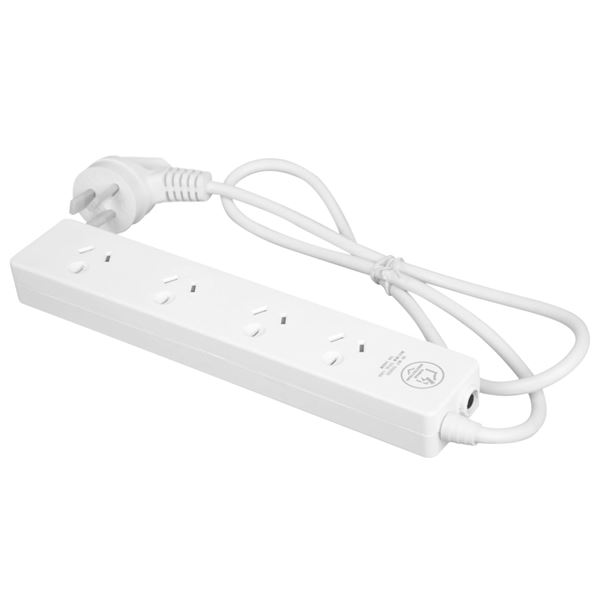 DYNAMIX 4-Way Powerboard. 2x ports are double spaced. 0.9m Power cord. Overload Protection with Built in Circuit Breaker. Angled 3 Pin Plug. 10A/240V. Ideal for Printers, Computers, Laptops, TV''s & more.