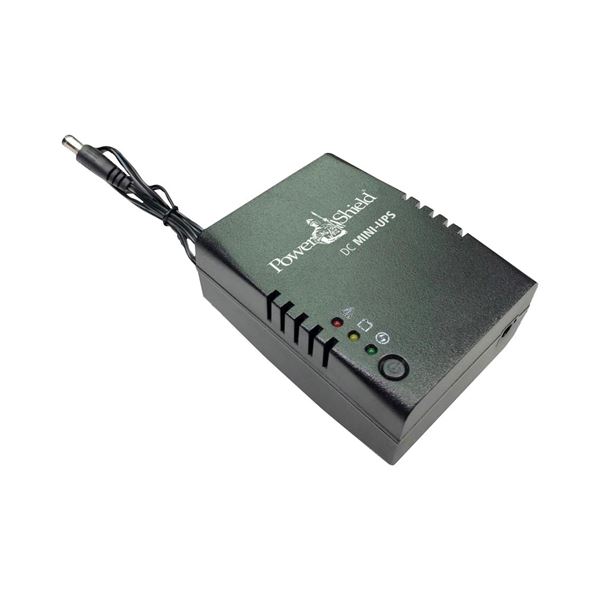 POWERSHIELD Inline DC Mini UPS with Voltage Selection of 12, 15, 19, 24 Vdc. Lithium-ion Battery with 4x 2600mAh. LED Indicators. Over Charge Protection, Over Discharge Protection,