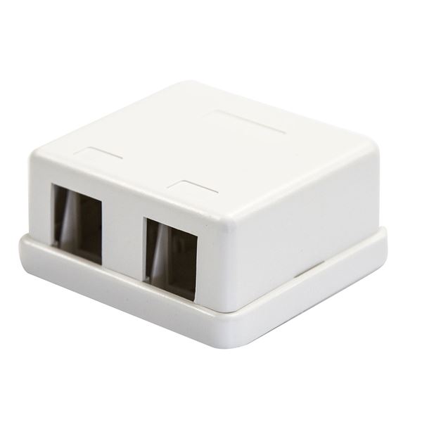 DYNAMIX 2 Port Unloaded Keystone Wall Mount Enclosure Dims: 60x60x30mm