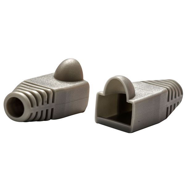 DYNAMIX GREY RJ45 Strain Relief Boot (6.0mm Outside Diameter). 20pk bag.