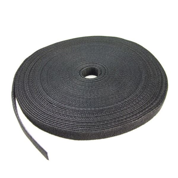 DYNAMIX Hook & Loop Roll 20m x 25mm dual sided, BLACK colour