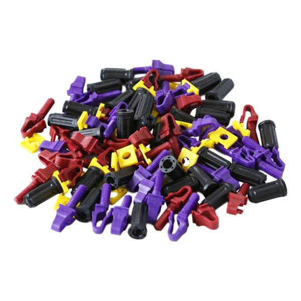 RACKSTUDS Series II Combo-pack with 40 sets of each Size/Colour. Smart Rack Mounting System. Universal Replacements for cage nuts Used to Mount IT, Pro A/V, Security and Telecommunications equipment in 19