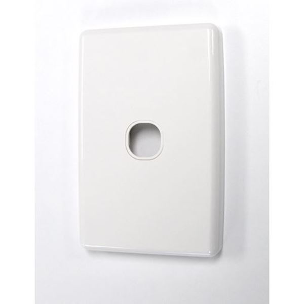 AMDEX Switch Plate ONLY. Single. WPC Series Wall Face Full Cover Plate. (Accepts Clipsal Style Mechs)