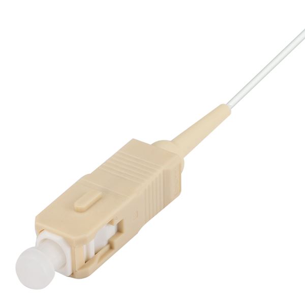 DYNAMIX 2M SC Pigtail OM1 1x Piece White, 62.5/900um Multimode Fibre, Tight Buffer LSZH Jacket