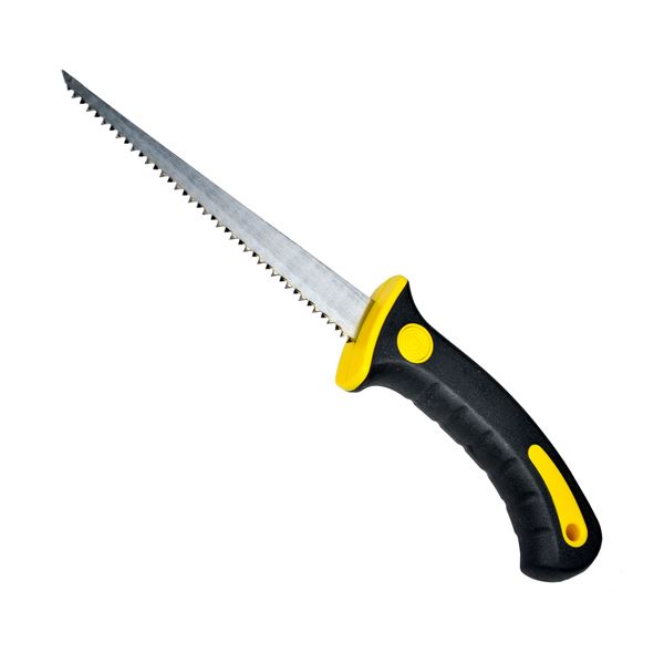 GOLDTOOL Plasterboard Saw with Ergonomic Handle for Safety, Durability & Comfort. Sharpened Tip for Easy Punching Through Plaster.
