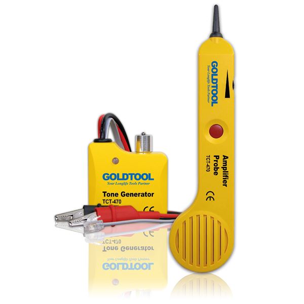 GOLDTOOL Tone Generator & Probe Kit Trace Wire Paths & Identify Cables. Diagnose Common Problems in Telephone, Data, & Security Wiring. Simple Operation with Audible & Visual Tone Signal Indication.