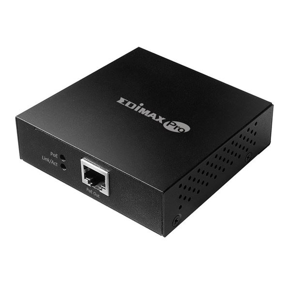 EDIMAX IEEE 802.3at Gigabit PoE+ Extender. Power & data up to 100m. PoE short circuit protection.