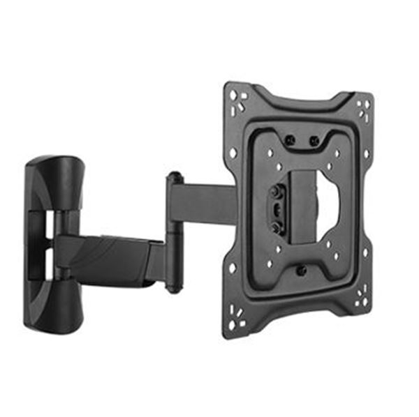 BRATECK 23"-42" Full Motion TV Wall Bracket. Tilt and Swivel. Supports VESA 75x75,100x100,200x100,200x200. Max Load 35Kgs. Max Arm Extension - 400mm. Hidden Cable Management. Colour: Black