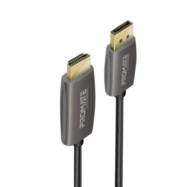 PROMATE 2m DisplayPort to HDMI Cable. Supports Max Res up to 4K@60Hz. Transfer Rate 18Gbps. Superior Stability with no Signal Loss. Reinforced Corrosion Resistant Connections