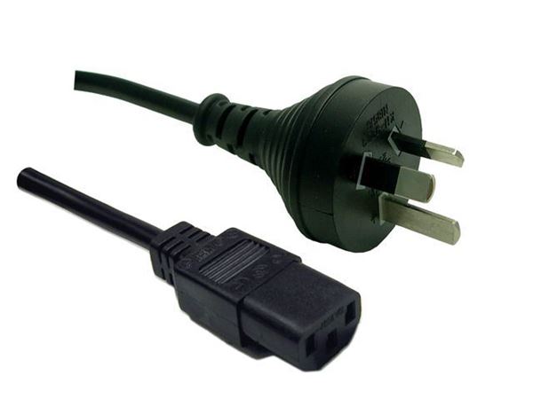 DYNAMIX 4M 3-Pin Plug to IEC C13 Female Plug 10A, SAA Approved Power Cord. 1.0mm copper core. BLACK Colour.