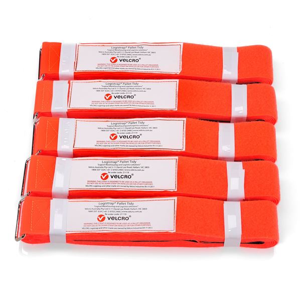 VELCRO LOGISTRAP 50mm x 5m Self- Engaging Re-usable Strap. Designed to Secure Goods in a Warehouse Environment. Secure Pallets Easily & Efficiently. Reduce Waste & Save Time & Money. Hi-vis Orange Colour