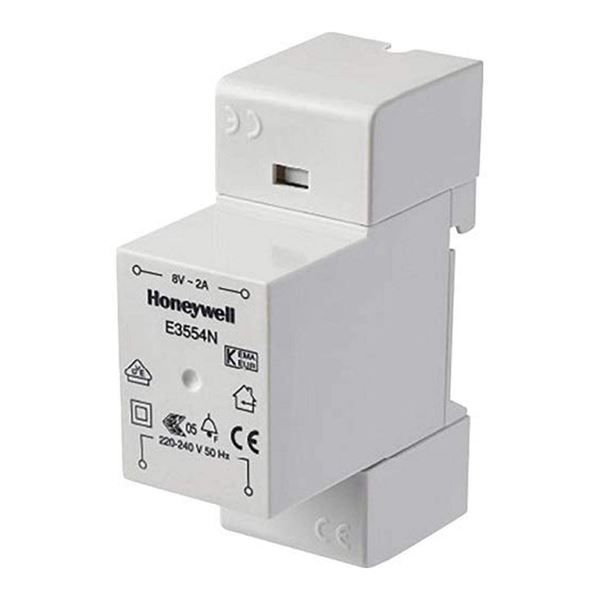 HONEYWELL DIN/Surface Mount 8V / 2A Transformer. This Transformer is for Fixed Installations. Use with Door Chimes & Bells. T, DIN RAIL/SURF 8V ~240V