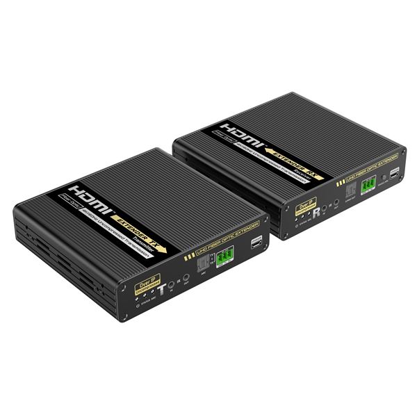 LENKENG HDMI2.0 Over Fiber Optic Extender up to 40km, over 10GB Ethernet. Uncompressed and Zero Delay Transmission. Supports HDR10, ARC Back to TX. Two way IR Control. Supports RX S/PDIF Audio Seperation