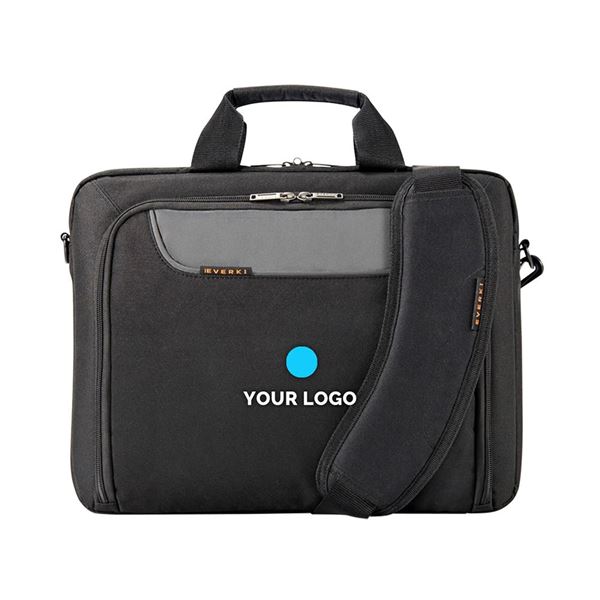 EVERKI Advance Briefcase 16" with Embroidered Logo. Separate Zippered Accessory Pocket, Front Stash Pocket, Trolley Handle Minimum Order QTY - 15pcs