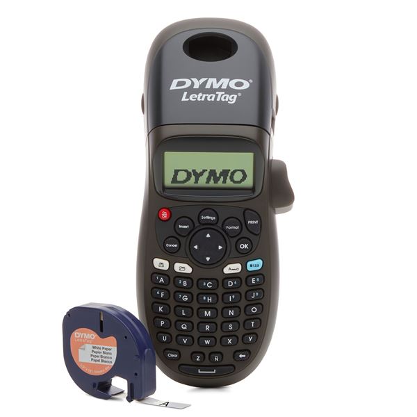 DYMO LetraTag 100H Handheld Label Maker with 13-character LCD Screen & ABC Keyboard. 5x Font Sizes, 7 Print Styles & 8 Box Styles. Date Stamp & 195 Symbols.