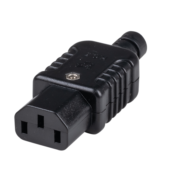 DYNAMIX Re-wire able IEC Female C13 10A trailing socket. Termination: screw terminals