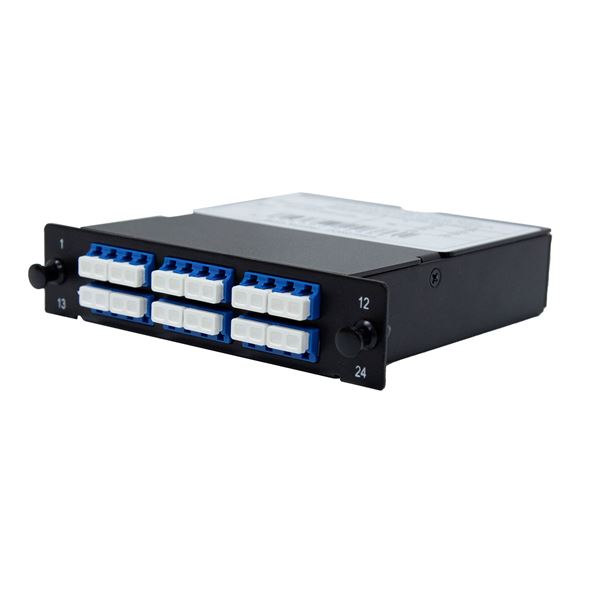 DYNAMIX MPO SM 6 Port LC Quad Single-mode 24 Fibre Cassette. Dual Polarity A/C. Made with ELITE Low Loss Connectors.