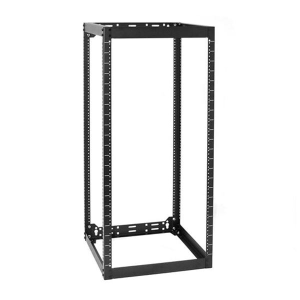 DYNAMIX 16RU Stackable AV Rack 520mmD x 525mmW x 885mmH Open Frame with #10-32 apped Holes on 2.5mm thick Vertical Rails. Incl. #10-32 screws, stacking kit and leveling feet.