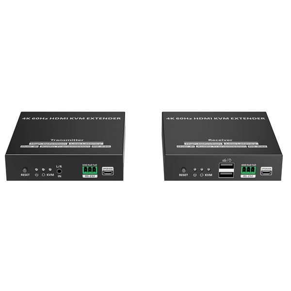 LENKENG HDMI KVM Extender over Network Cable up to 120m. Point to Multipoint/Point to Point. Supports up to 3840x2160@60Hz. Supports USB Keyboard & Mouse Contriol. Plug & Play.