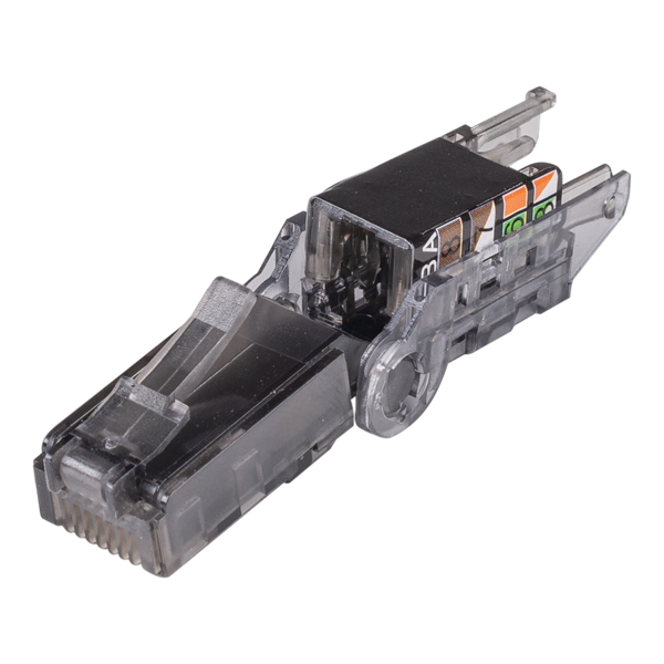 DYNAMIX RJ45 UTP Cat6A Tooless Flexible Plug, Works with both solid and stranded conductors 22~26AWG