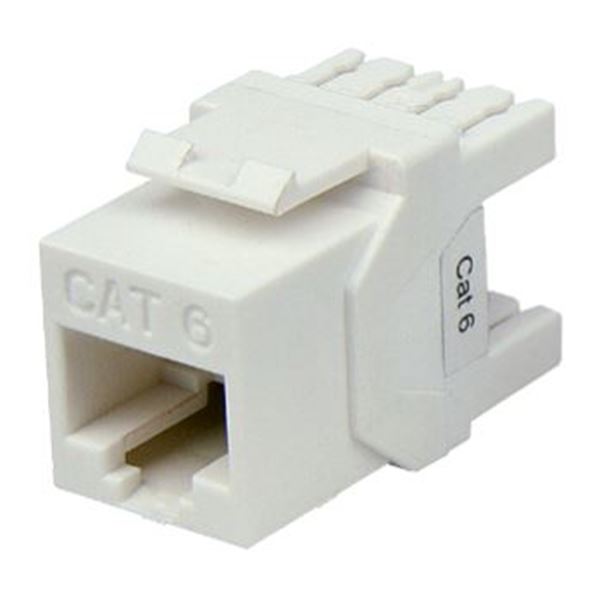 DYNAMIX Cat6 UTP Keystone RJ45 Slimline Jack. T568A/B Wiring. 50 micron, 180 Jack. Accept 23-24 AWG Cabling. Colour White. Rapid Termination Tool CT-RAPV2