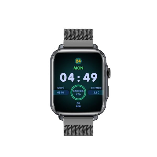 PROMATE IP68 Smart Watch with Handsfree & Large 1.8" DIsplay. Bluetooth Calling. Up to 20 Days Battery Life. Heart Rate/Step/Sleep Tracker. Find Phone. Alarm. 37x Multi-Sport Modes. Graphite