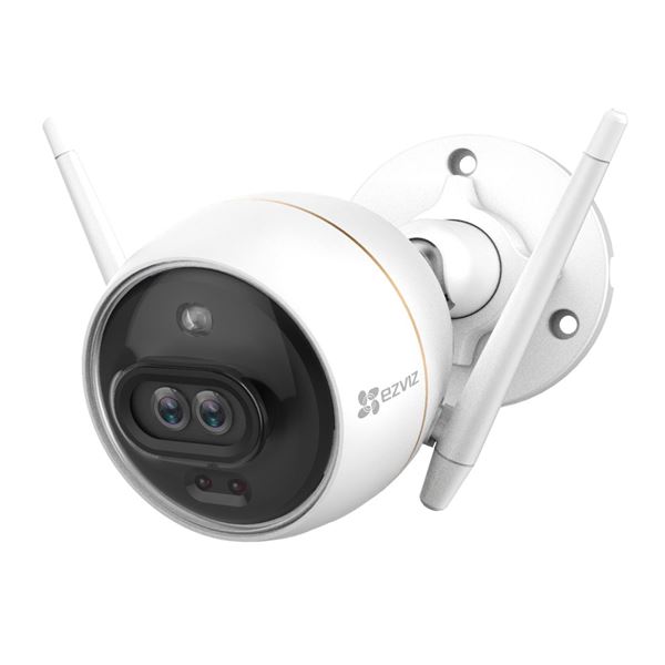 EZVIZ C3X Outdoor WiFi Smart Home Camera with Dual-lens & Built-in AI 2.8mm Lens, 1/2.7" Progressive Scan CMOS Smart H.264/H.265, 3D DNR, Digital WDR, 50Hz@25fps, Micro SD card slot (Max. 256G),