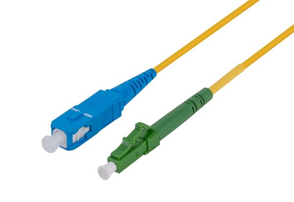 DYNAMIX 3M 9u LC APC/SC Simplex Single Mode G657A1 Bend Insensitive Fibre Lead. Yellow LSZH Jacket