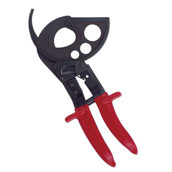 HANLONG Heavy Duty Ratchet Cutter for Cable up to 29.4mm. Quick Release Lever, Non Slip Grips, Safety Locking Lever. Long Life Hardened Blades. Not Suitable for Steel Wire or Hardened Cables
