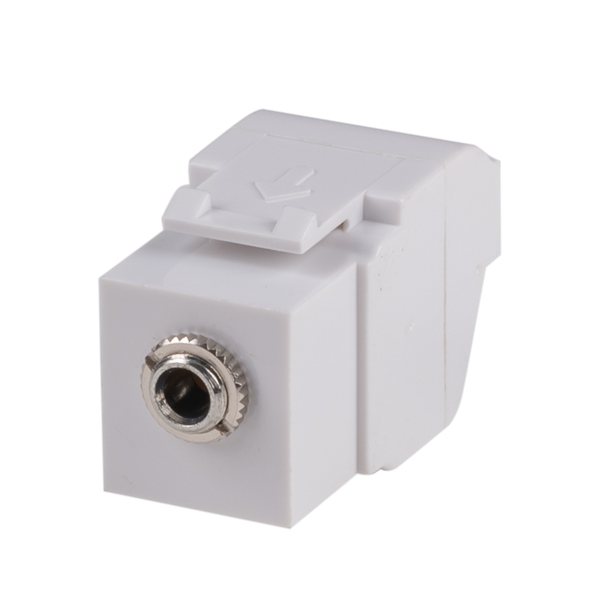 DYNAMIX Keystone Stereo Socket for HWS range. White Colour.