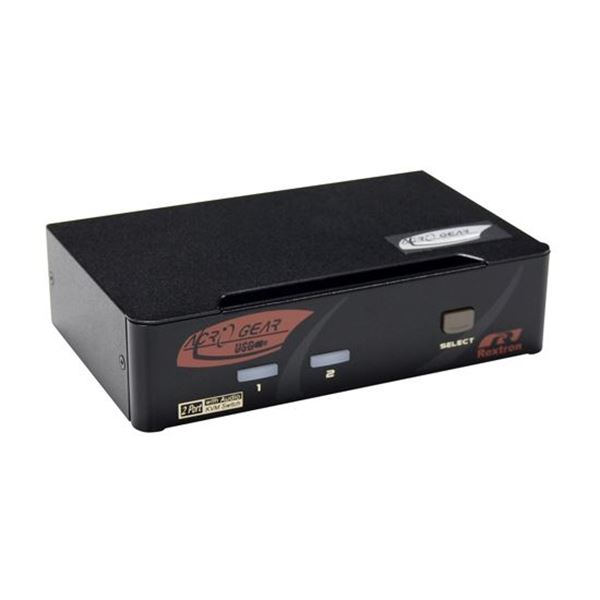 REXTRON 2 Port DisplayPort USB KVM with Audio. ** Cables Purchased Separately.