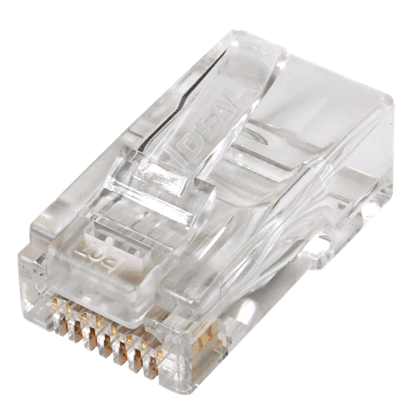 IDEAL INDUSTRIES CAT6A/6 UTP RJ45 Push Through Plug (Staggered). Pack of 50. Compatible with 30-495