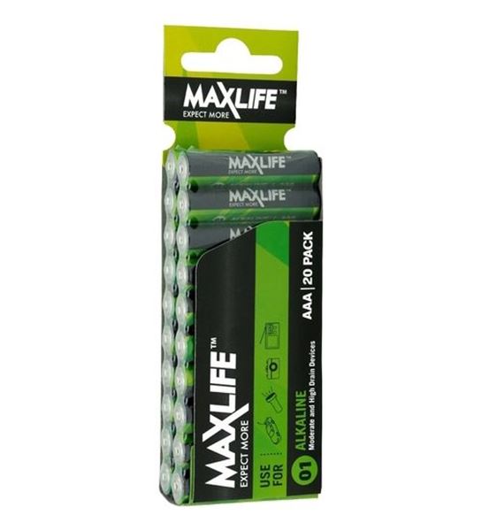 MAXLIFE AAA  Alkaline Battery 20 Pack