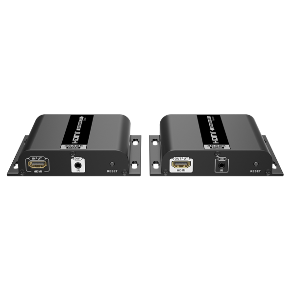 LENKENG 4K2K HDMI POE Extender Over IP CAT5e/6 Network Cable. Includes Transmitter and Receiver. Supports Res up to 4Kx2K@30Hz. One-Way IR Pass-Through. One to Many Connection.