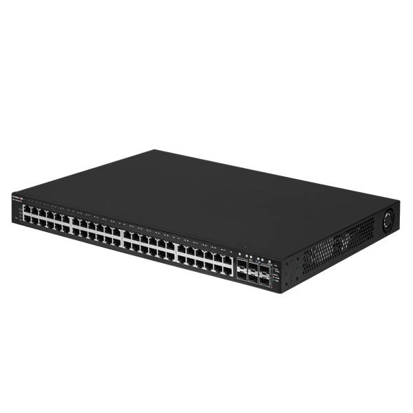 EDIMAX Industrial Surveillance VLAN 54-Port Gigabit PoE+ Web Smart Switch. 48 Gigabit Ethernet Ports, and 6 10GbE SFP+ Ports. PoE up to 200m at 10Mps. Supports up to 30W