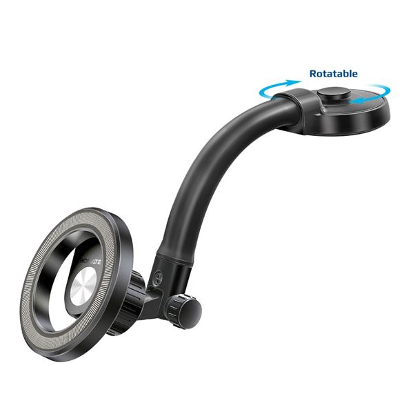 PROMATE MagGrip 360 Cradleless Flexible Magnetic Ring Smartphone Holder. Designed for Dashboard & Windshield. Metal Ring Included. Perfect for All Phones & Cases. Flexible Gooseneck.