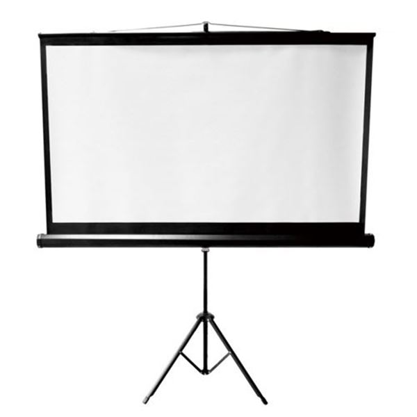 BRATECK 96'' Projector screen with Tripod. Perfect for education, commercial presentations or residential home cinema. 160viewing angle. Matte white screen.