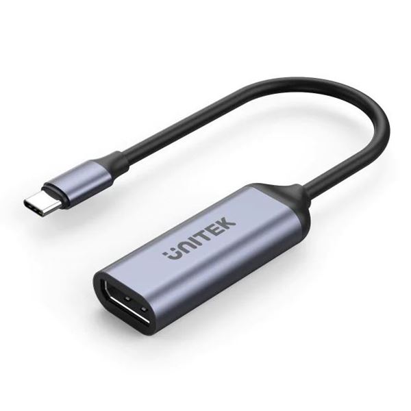 UNITEK Slim USB-C to DisplayPort Converter. Convert USB-C to DisplayPort. Aluminium Housing. Supports Res up to 4K@144Hz & HDR. Stream with HDCP2.3. Compatible with USB 4, Thunderbolt 3 & 4.