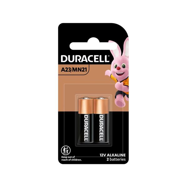 DURACELL Specialty MN21/A23 12V Alkaline Battery. Pack of 2