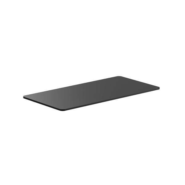 BRATECK 1400x700mm One-Piece Table Top for M06-23DE-AI Sit-Stand Desk. Curved-edge, EcoFriendly Particle Board, 18mm Thich. Black Colour