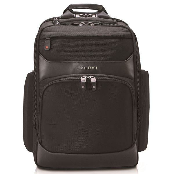 EVERKI Onyx Black Laptop Backpack Up to 15.6''. Travel Friendly, Hard-Shell, Quick-Access Sunglass Case, RFID Protection, Lifetime Warranty.